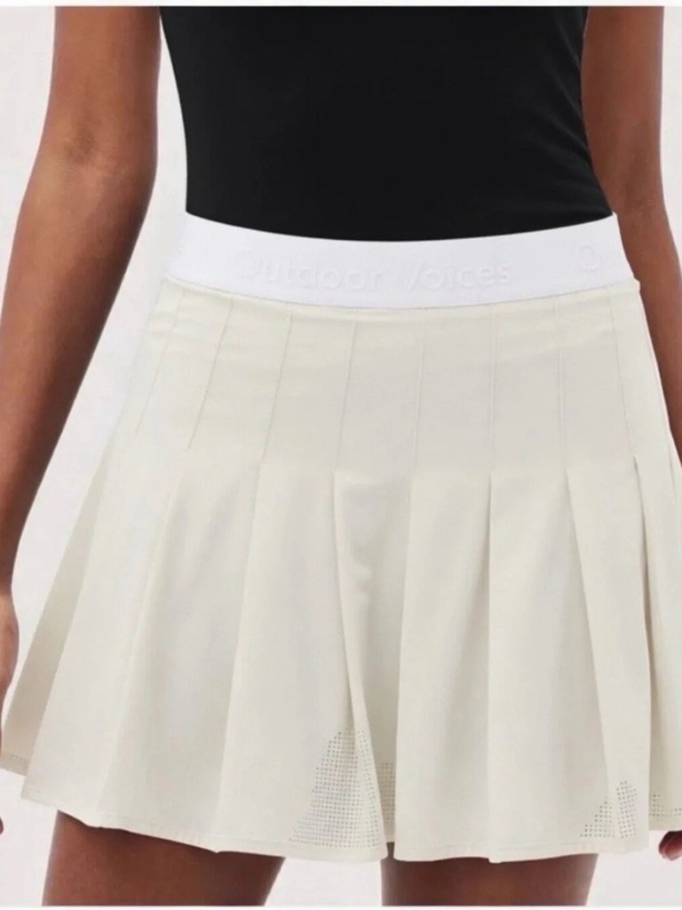 Outdoor Voices Sport 4" Skort Size S Small White Pleated